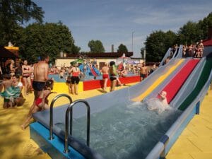 Park wodny na plaży w Człuchowie